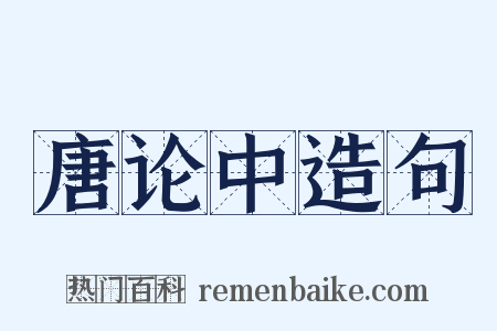 唐论中造句是什么意思的图片